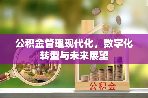 京山公积金管理现代化，数字化转型与未来展望