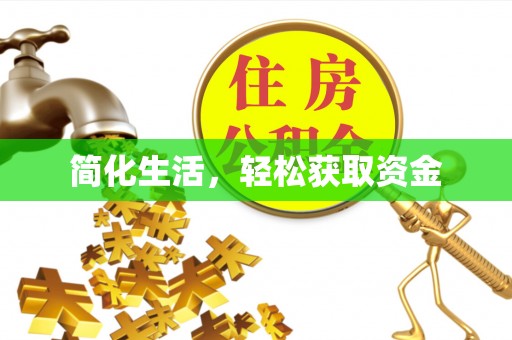 京山简化生活，轻松获取资金